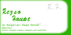 rezso haupt business card